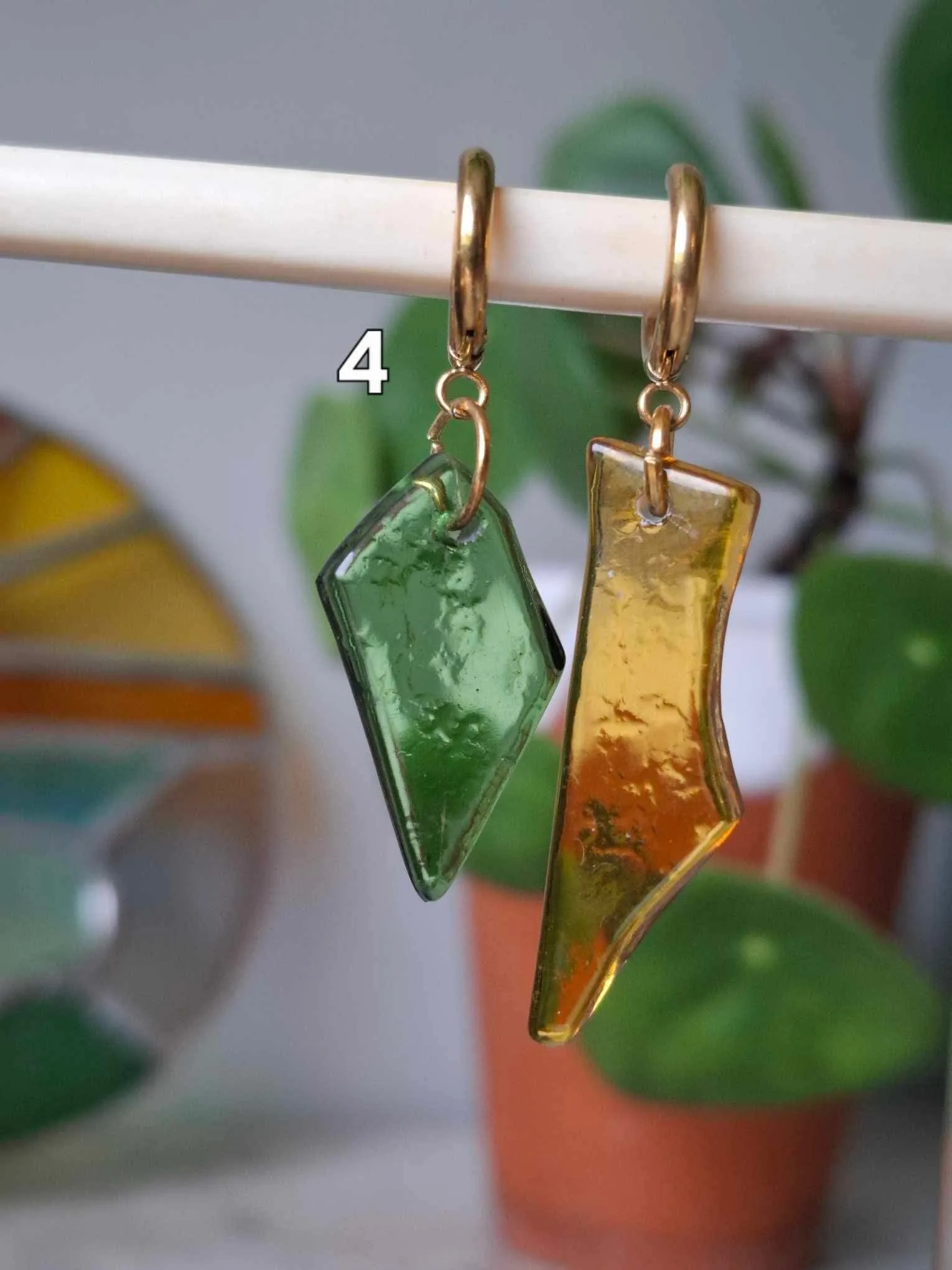 Boucles d’oreilles artisanales en verre