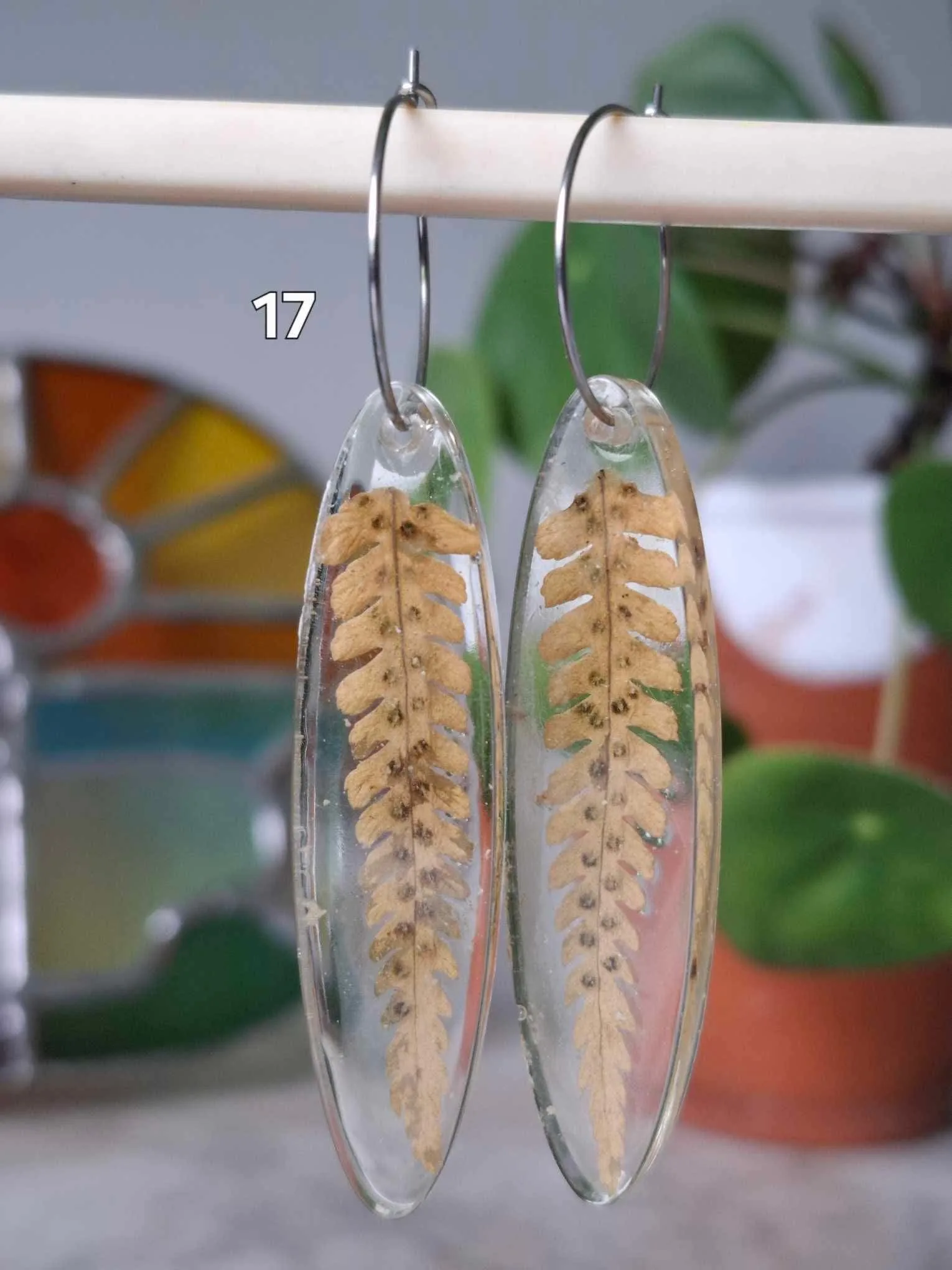 Boucles d’oreilles résine et fleurs