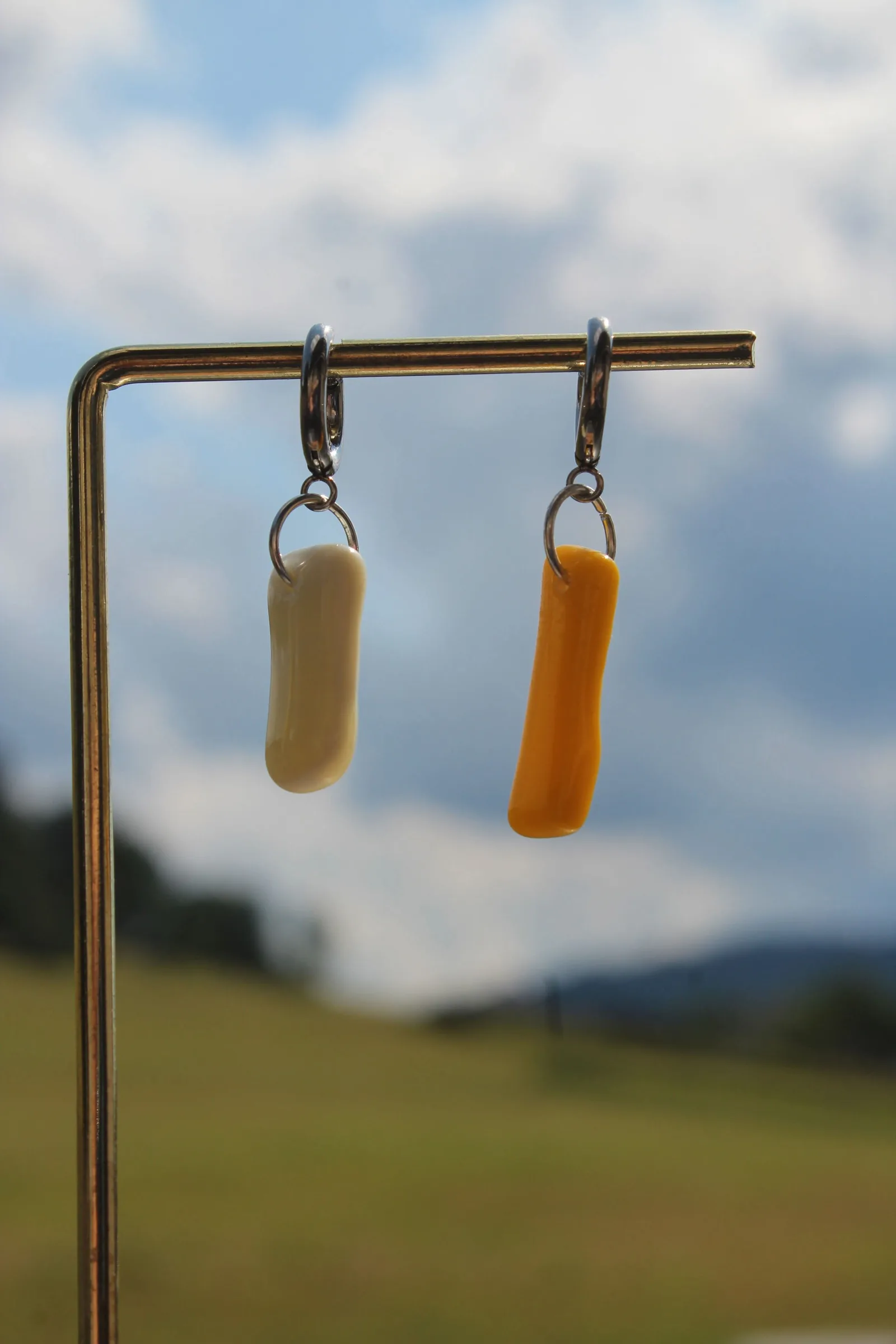 Boucles d’oreilles artisanales en verre