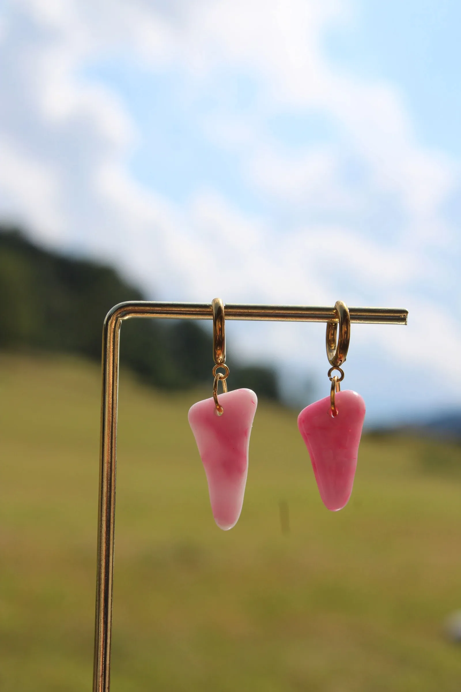 Boucles d’oreilles artisanales en verre