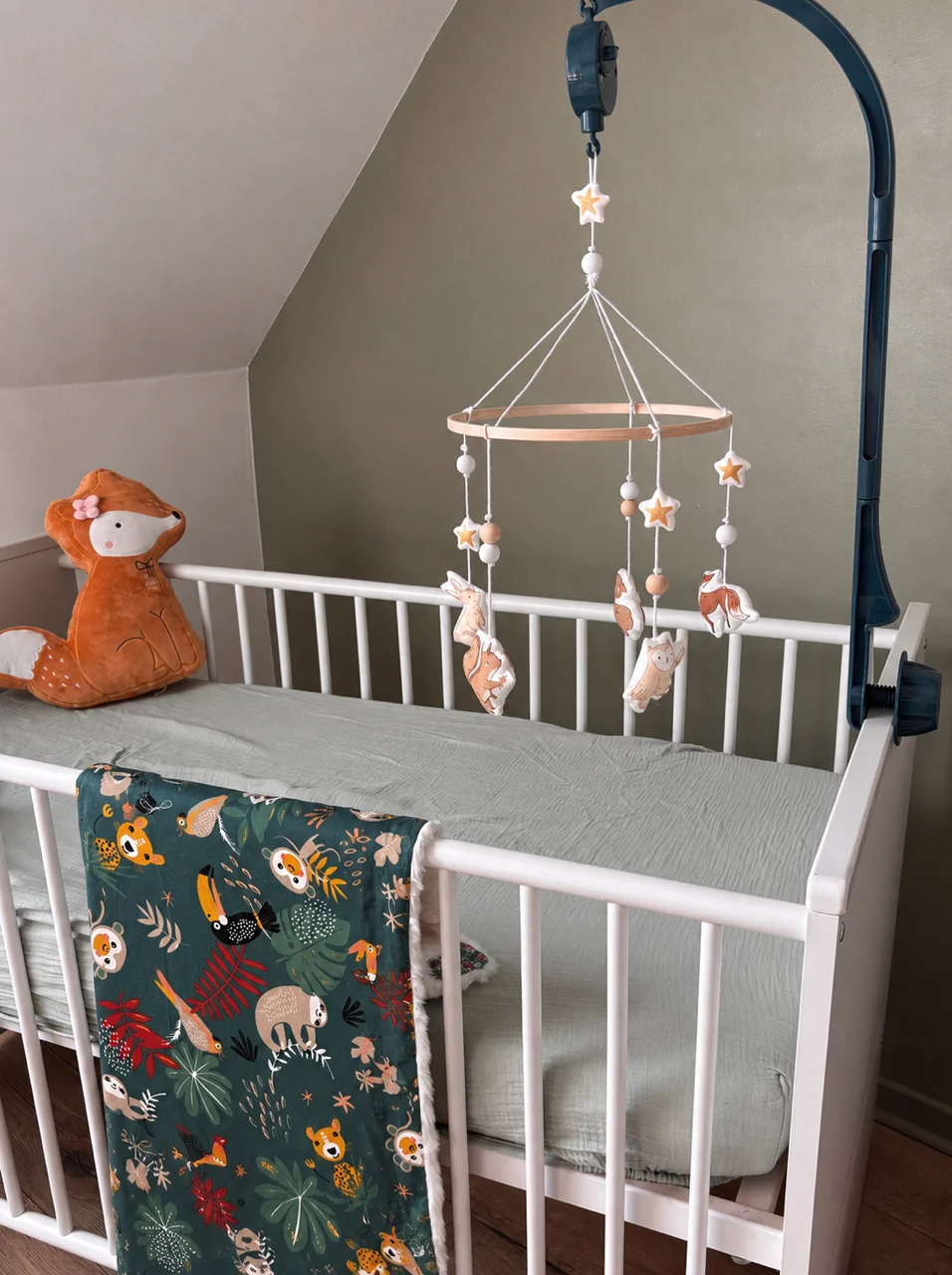Couverture de bébé texturée et moelleuse "Eveil botanique"