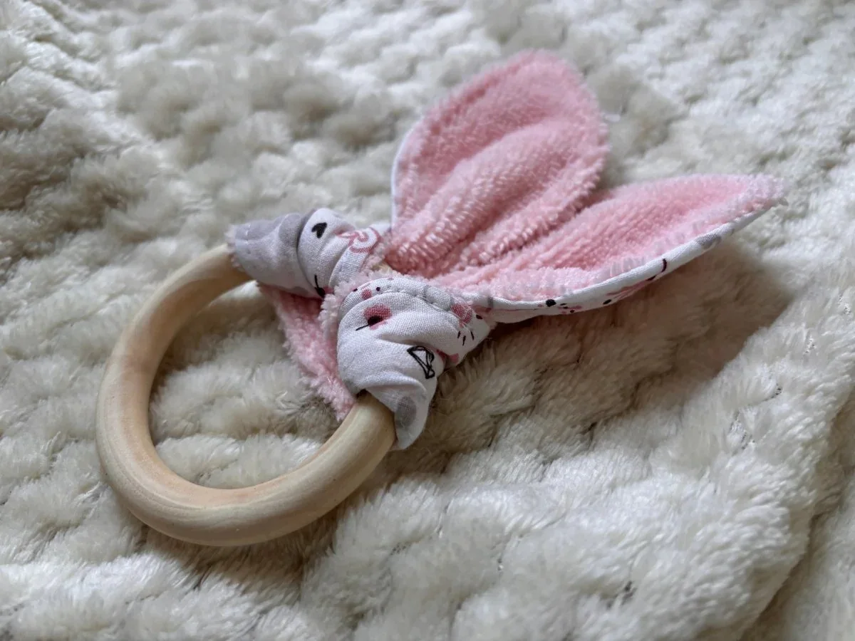 Anneau de dentition bébé fait main "Ballet céleste"