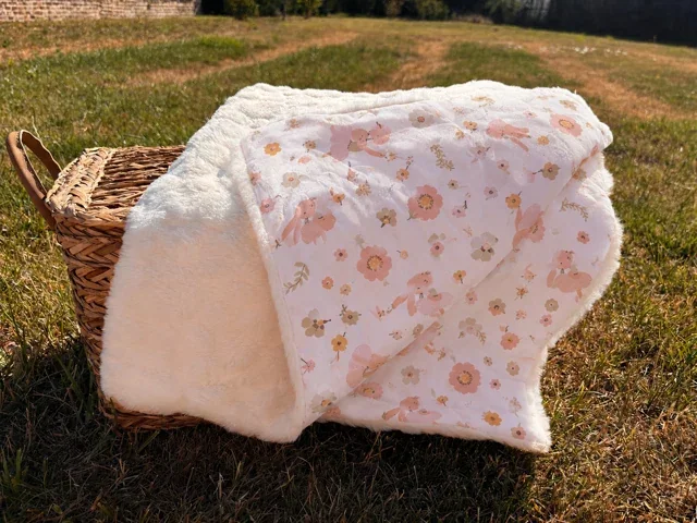 Couverture double-face (coton & doudou)