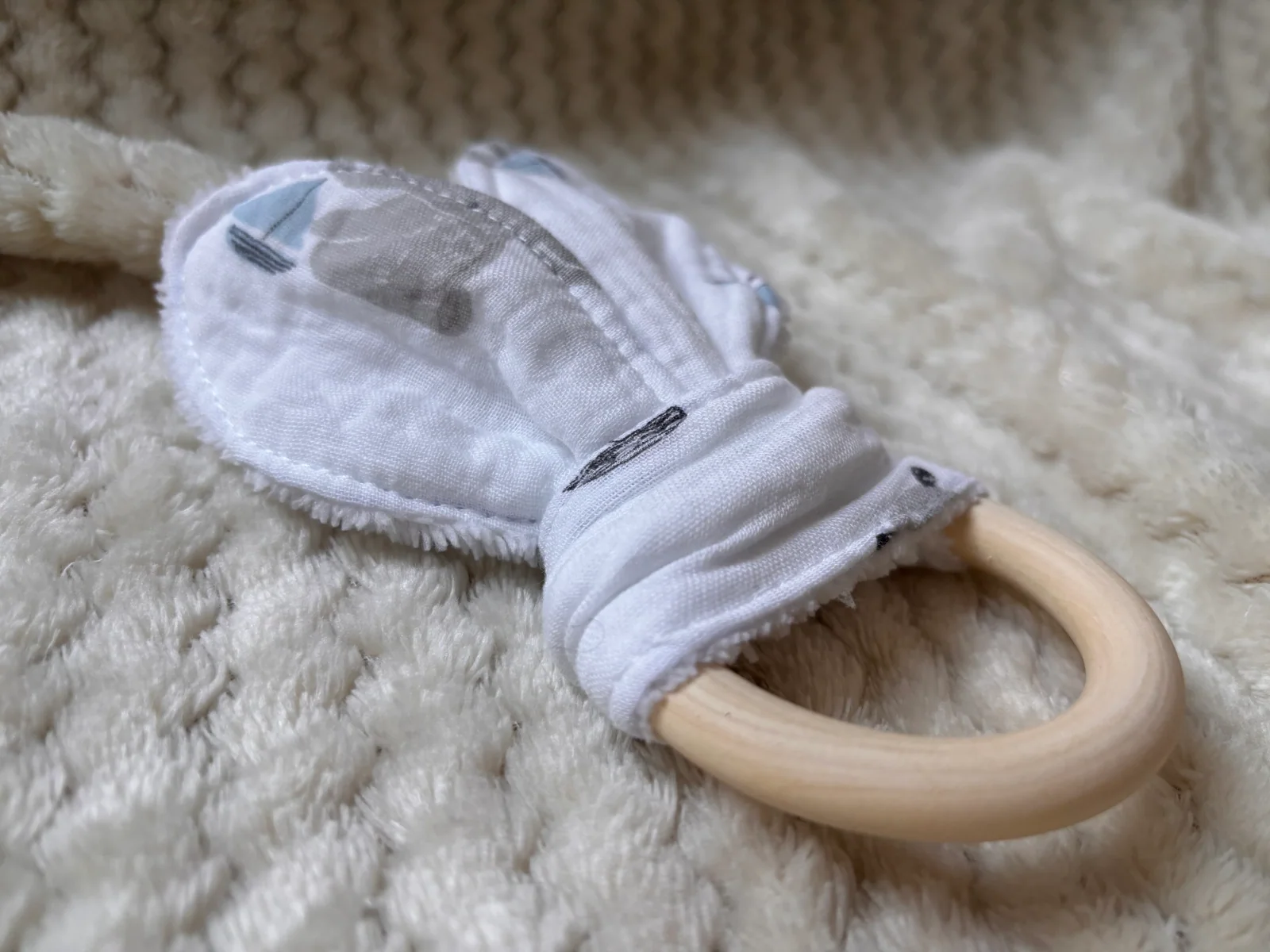 Anneau de dentition bébé fait main "Horizon céleste"