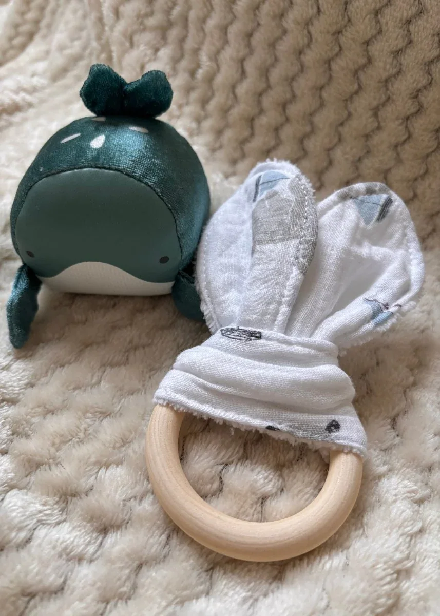 Anneau de dentition bébé fait main "Horizon céleste"