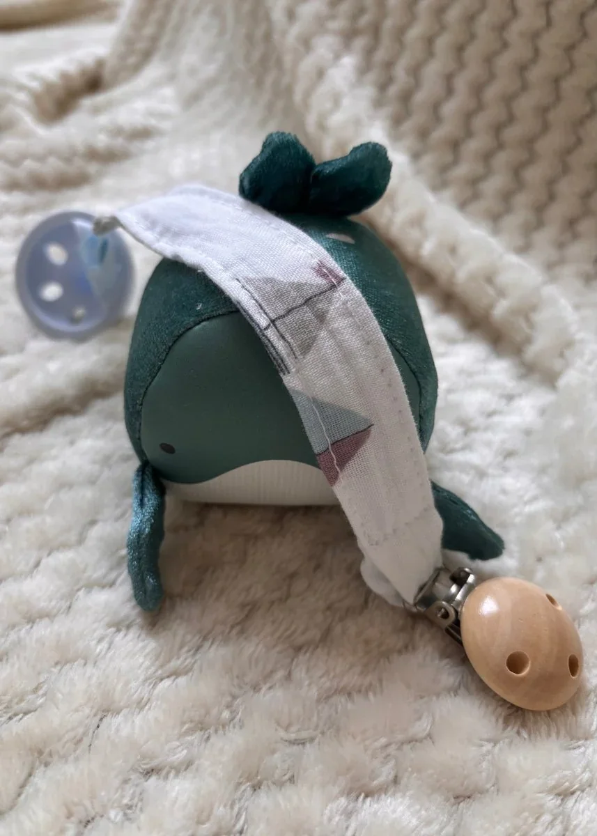 Attache-tétine bébé faite main "Horizon céleste"