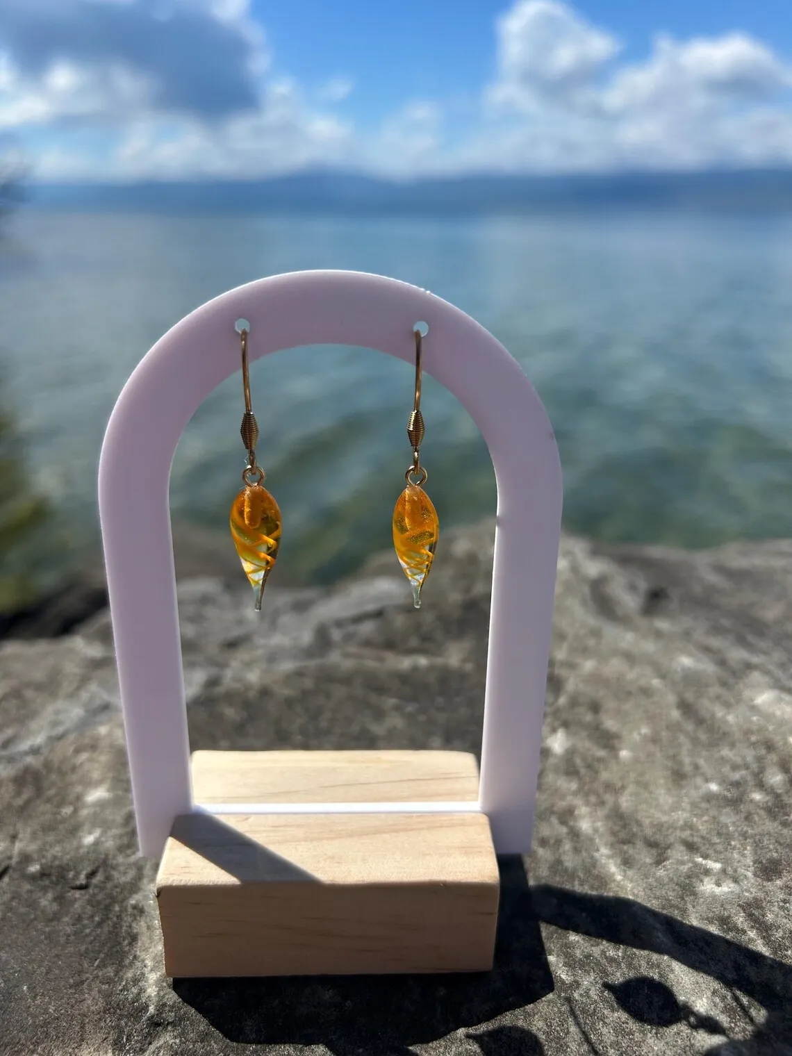 Boucles d’oreilles Gouttes Virginea orange
